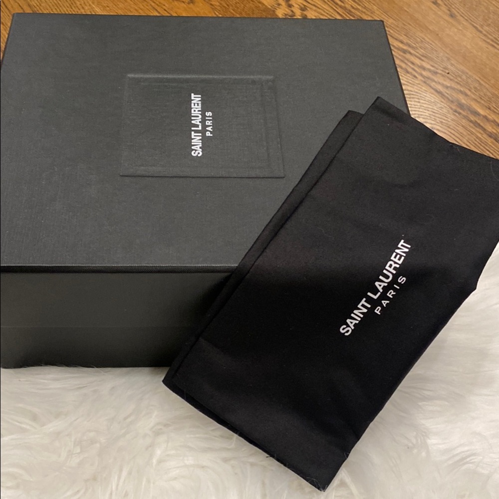 Saint Laurent Croc-Embossed Women's Blue Sandals Almost New! - Picture 6 of 8